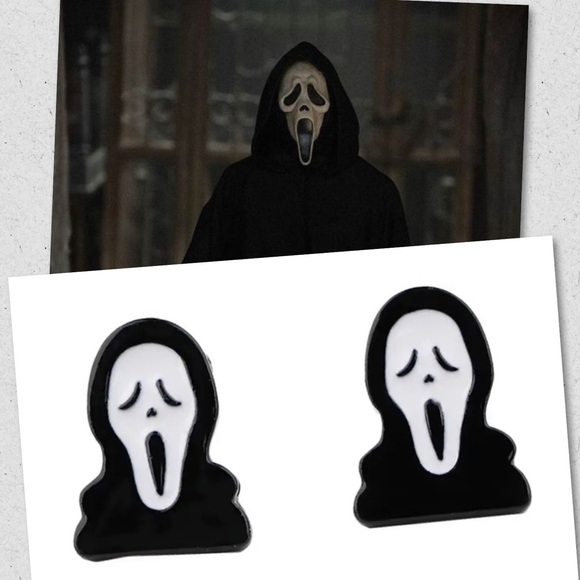 Jewelry - $3 SCARY MOVIE ENAMEL STUD EARRINGS. STAINLESS STEEL. NEW. $3 if bundled